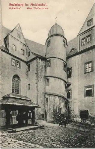 Rochsburg-Lunzenau Rochsburg im Muldenthal Schloßhof Alter Ziehbrunnen 1910