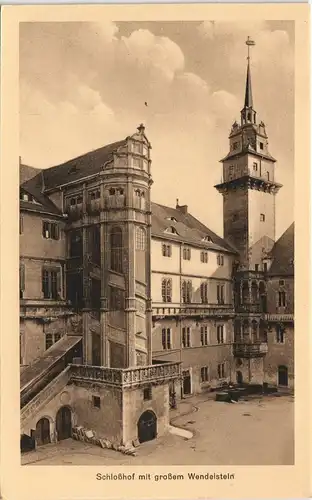 Ansichtskarte Torgau Schloss Hartenfels am großen Wendelstein 1912