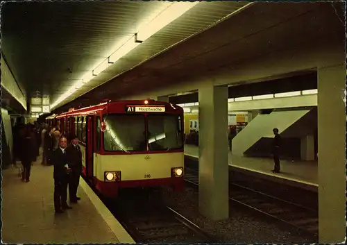 Ansichtskarte Frankfurt am Main U-Bahn, Station A1 Richtung Hauptwache 1970