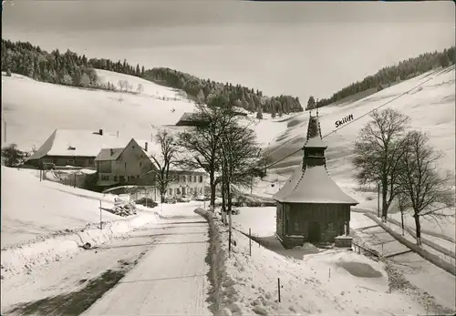 Ansichtskarte Münstertal/Schwarzwald Winterpartie in der Stadt 1965