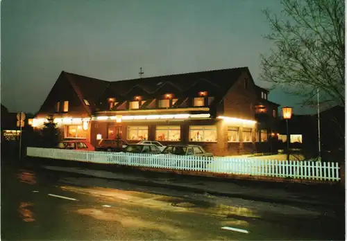 Ansichtskarte Sandstedt Hotel Restaurant Deutsches Haus bei Nacht 1979