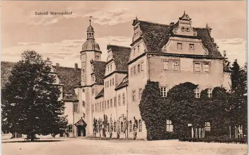 Ansichtskarte Wermsdorf Schloss Gesamtansicht (Castle) Jagdschloss 1910