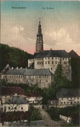 Weesenstein (Müglitz) Schloss Weesenstein im Müglitztal Sachsen 1911