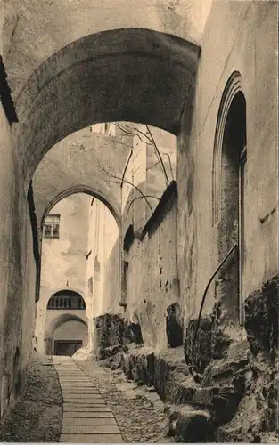 Ansichtskarte Weesenstein (Müglitz) Schloss Weesenstein Felsengang 1920