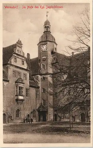 Ansichtskarte Wermsdorf Jagdschloss Königliches Schloss (Royal Castle) 1918