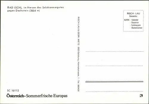 Ansichtskarte Bad Ischl Panorama-Ansicht gegen Dachstein 1980