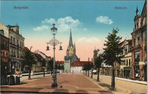 Ansichtskarte Burgstädt Markt 1913