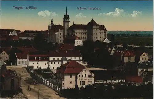 Ansichtskarte Torgau Villa, Schloß, Straße 1913