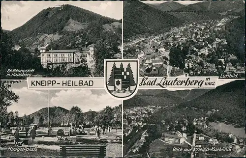 Bad Lauterberg im Harz Stadtteilansichten Mehrbild-AK mit 4 Ansichten 1968/1966