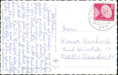 Hochfelln Wallfahrtsort Maria Eck mit Hochfelln und Hochgern 1980/1962