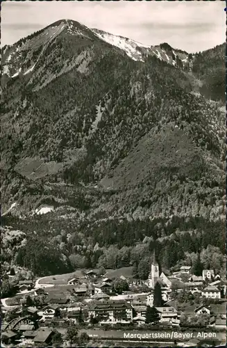 Ansichtskarte Marquartstein Blick auf Stadt und Brücke 1961