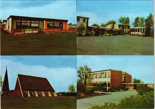 Ansichtskarte Kisdorf Mehrbild-AK mit 4 Ortsansichten von Gebäuden 1970