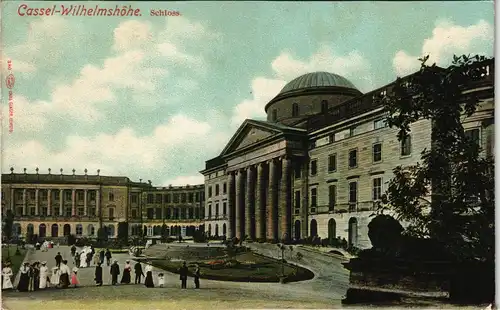 Bad Wilhelmshöhe-Kassel Cassel Schloss Wilhelmshöhe (Castle) color Bauwerk Gesamtansicht 1910