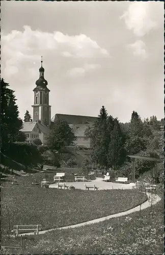 Ansichtskarte Scheidegg Partie im Kurpark - Pavillon 1962