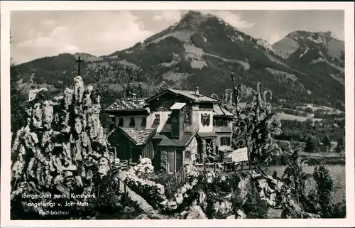 Ansichtskarte Fischbachau Kunstwerk - mechanische Bergmühle 1961