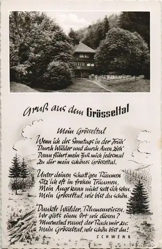 Ansichtskarte Neuenbürg Partie im Gösseltal gel. mit Lanpoststempel 1962