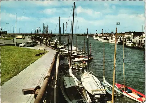 Ansichtskarte Bensersiel-Esens Boote im Hafen 1969