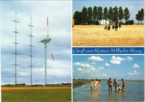 Kaiser-Wilhelm-Koog (LK Dithmarschen) MB GROWIAN Größte Windenergieanlage  1990