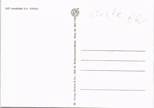 Ansichtskarte Isenbüttel 4 Bild: Kirche, Strandleben, Schule 1971