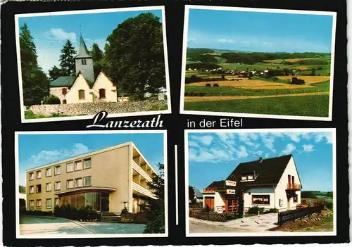 Lanzerath-Bad Münstereifel Mehrbild-AK mit 4 Dorf-Ansichten, Ansichten 1970