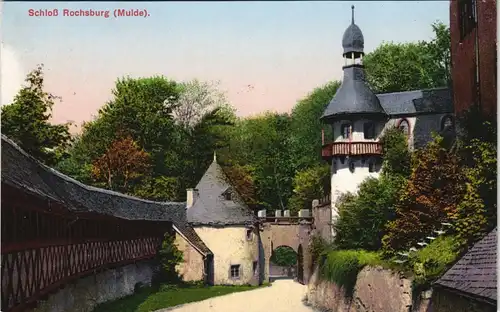 Ansichtskarte Rochsburg-Lunzenau Schloss Rochsburg, Hof 1908