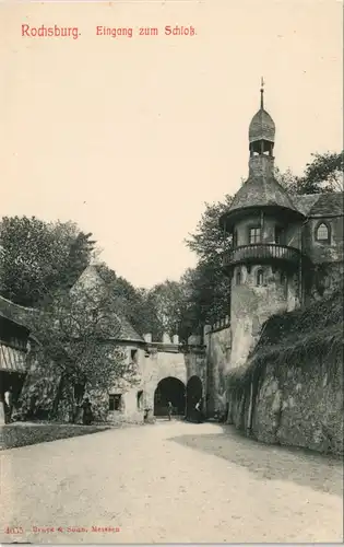 Ansichtskarte Rochsburg-Lunzenau Schloss Rochsburg - Eingang 1909