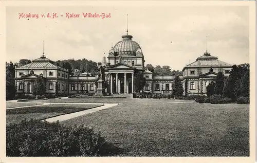 Ansichtskarte Bad Homburg vor der Höhe Partie am Kaiser Wilhelm Bad 1910