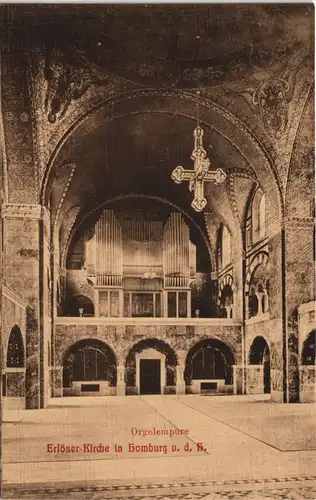 Ansichtskarte Bad Homburg vor der Höhe Erlöserkirche - Orgel 1909