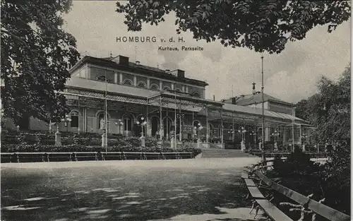 Ansichtskarte Bad Homburg vor der Höhe Kurhaus - Parkseite 1906