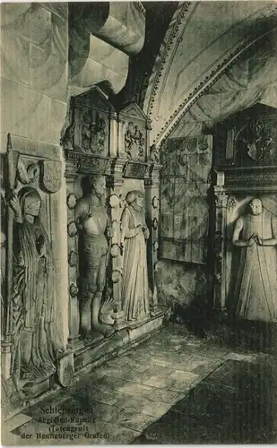 Ansichtskarte Schleusingen Aegidenkapelle - Totengruft Henneberger Grafen 1912