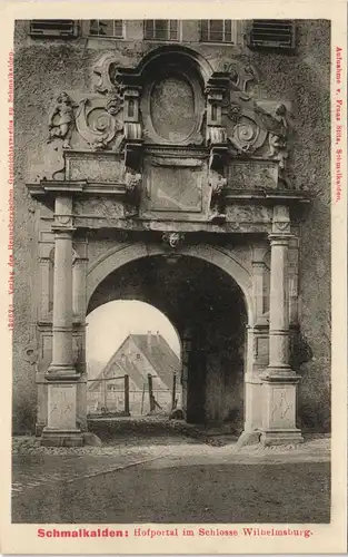 Schmalkalden Schloß Wilhelmsburg von Hofportal nach den Häusern 1912