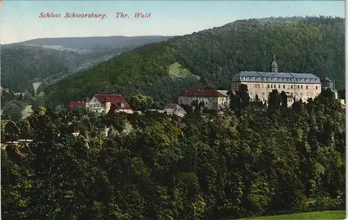 Ansichtskarte Schwarzburg Schloss Schwarzburg gel Feldpost WK1 1915