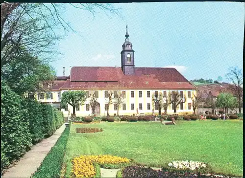 Diesbar-Seußlitz-Nünchritz (Elbe) Schloß und Park um 1725, DDR Postkarte 1981