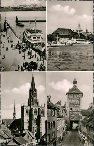 Ansichtskarte Konstanz 2 Bild: Hafen dampfer, Anleger 1961