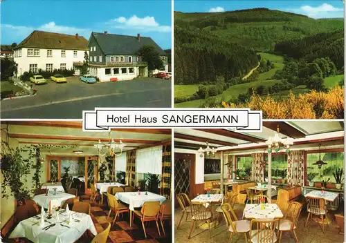 Ansichtskarte Olpe Hotel HAUS SANGERMANN Oberveischede Sauerland 1975