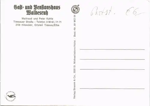Hitzacker (Elbe) Pension Gaststätte Waldesruh Personen an Tischen 1975