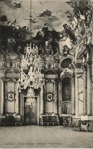 Ansichtskarte Bruchsal Schloß - Marmorsaal 1909