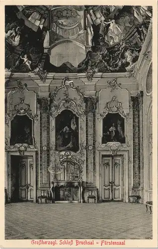 Ansichtskarte Bruchsal Schloß - Fürstensaal 1909