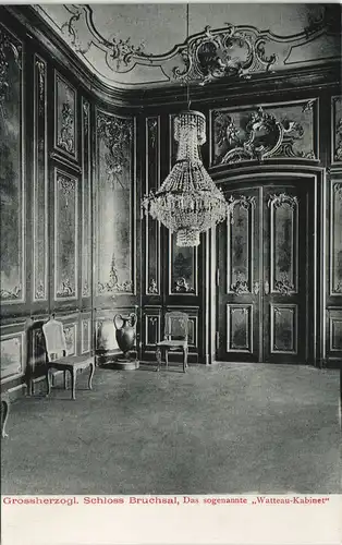 Ansichtskarte Bruchsal Schloß - Wateau-Kabinet 1908