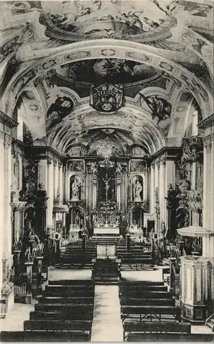 Ansichtskarte Bruchsal Hofkirche - Innenansicht 1909