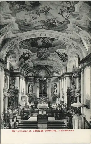 Ansichtskarte Bruchsal Schloßkirche - Altar, Decke 1911