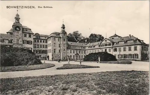 Ansichtskarte Schwetzingen Partie am Schloss 1912