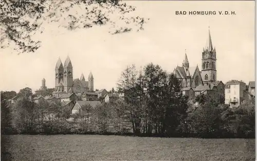Ansichtskarte Bad Homburg vor der Höhe Blick auf die Stadt 1911