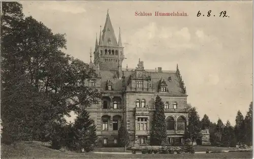 Ansichtskarte Hummelshain Schloss (Castle Building) Gesamtansicht 1912