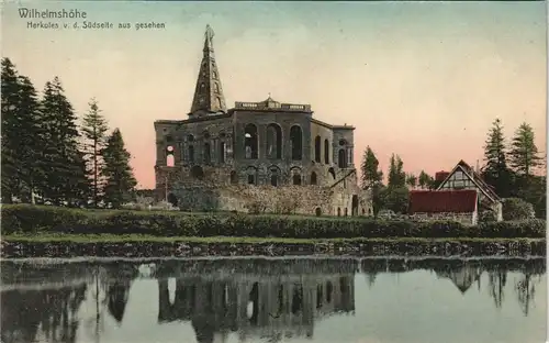 Ansichtskarte Bad Wilhelmshöhe-Kassel Cassel Herkules von der Südseite 1908