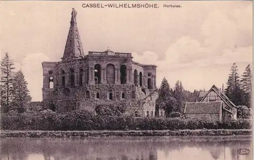 Ansichtskarte Bad Wilhelmshöhe-Kassel Cassel Herkules und Haus 1906