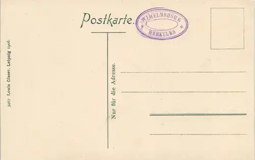 Ansichtskarte Bad Wilhelmshöhe-Kassel Cassel Herkules und Haus 1906