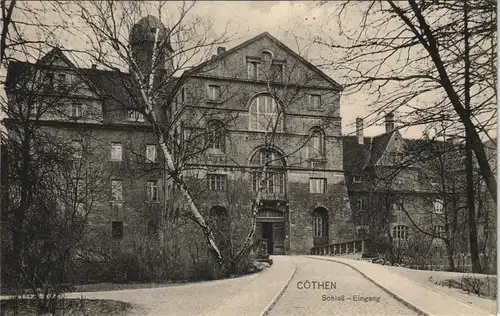 Ansichtskarte Köthen Schloss, Eingang 1911
