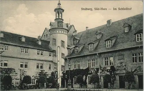 Ansichtskarte Stolberg (Harz) Im Schloßhof 1912