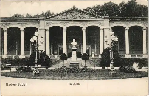 Ansichtskarte Baden-Baden Trinkhalle 1908